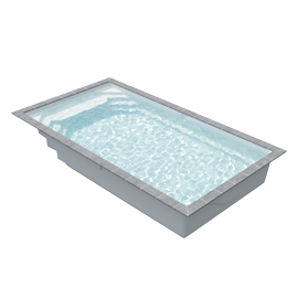 piscine de couleur blanche - eau cristalline